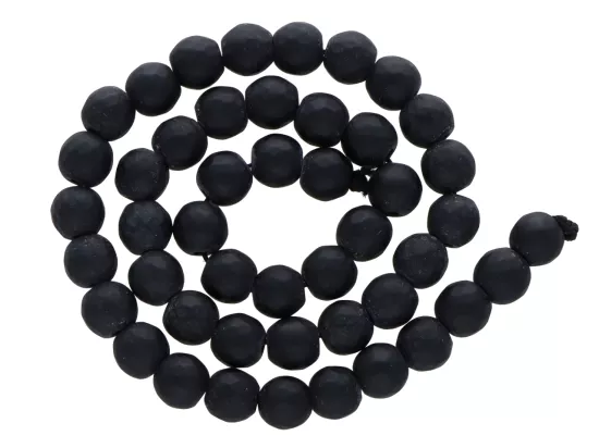 K7B92 ONYKS LUX KULE MATOWE FASETOWANE 8 mm - 1 SZNUR