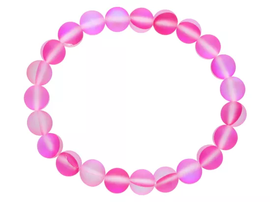 R4N23 BRANSOLETKA CYRKONIA SZKLANA MAT KULE 8,5 mm