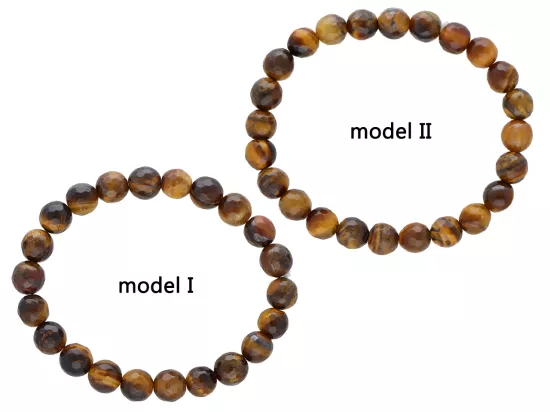 R4D90 BRANSOLETKA TYGRYSIE OKO KULE FASETOWANE 8 mm