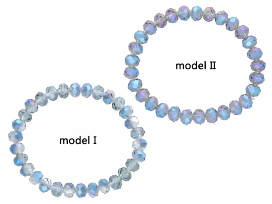 R4G76 BRANSOLETKA KRYSZTAŁKI 8 mm NA GUMCE