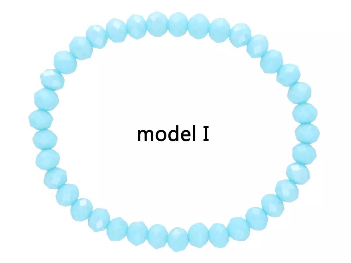 R2T16 BRANSOLETKA KRYSZTAŁKI 6 mm NA GUMCE