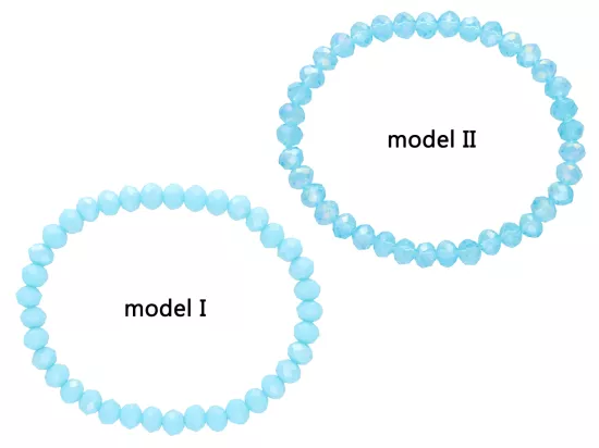 R2T16 BRANSOLETKA KRYSZTAŁKI 6 mm NA GUMCE