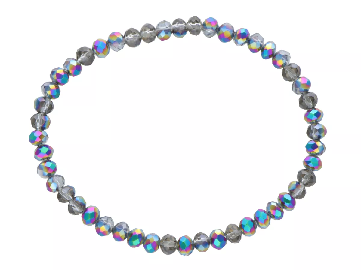 R4C53 BRANSOLETKA KRYSZTAŁKI 4,5 mm NA GUMCE