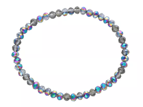 R4C53 BRANSOLETKA KRYSZTAŁKI 4,5 mm NA GUMCE