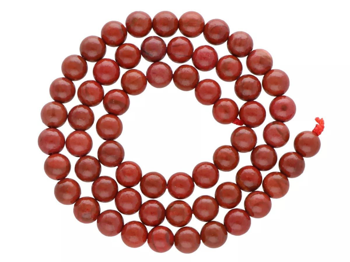 K7A11 JASPIS CZERWONY KULE 6,5 mm - 1 SZNUR