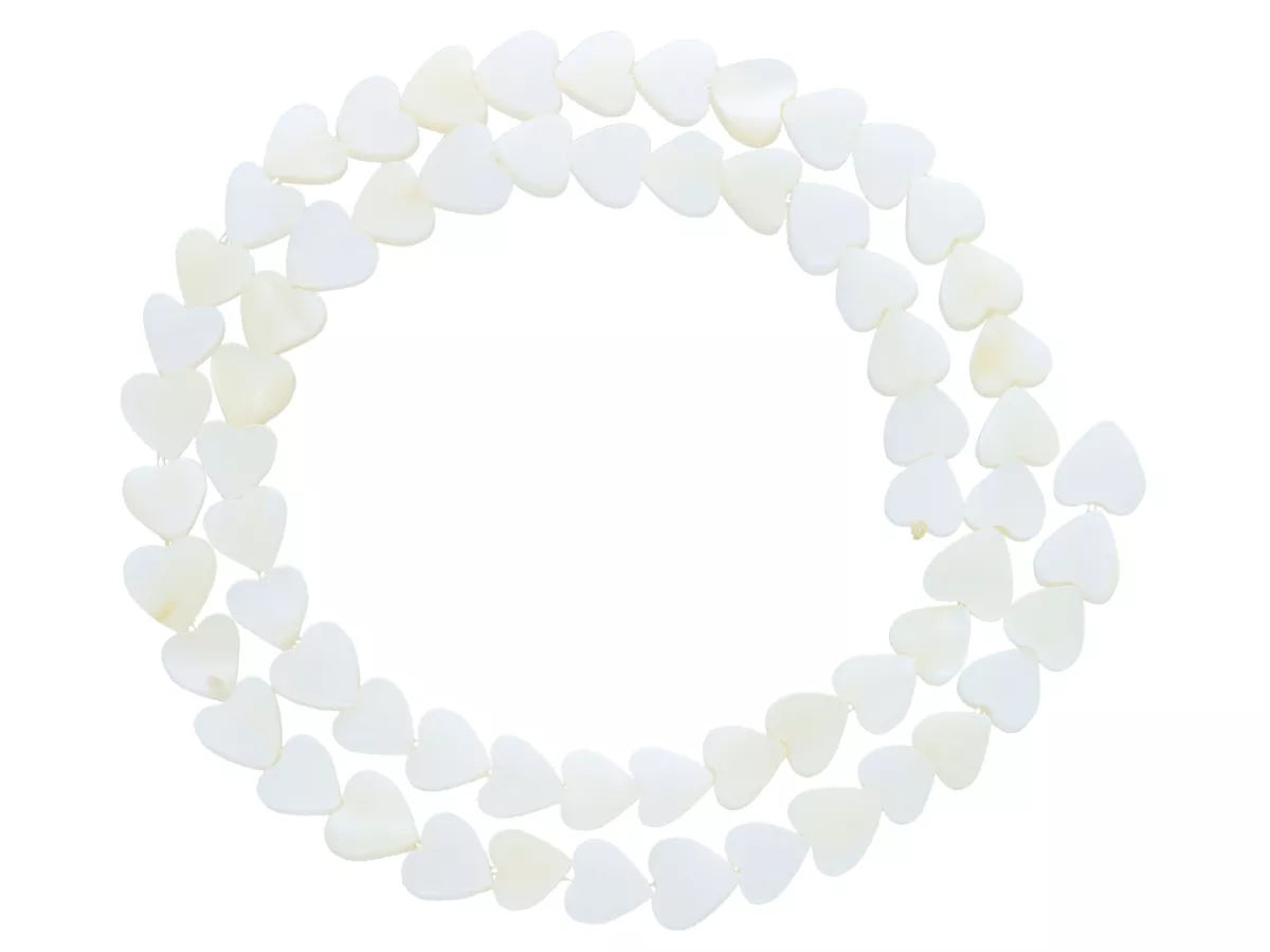 M1D61 MASA PERŁOWA SERCE 6,5 mm - 1 SZNUR