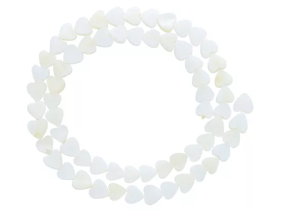 M1D61 MASA PERŁOWA SERCE 6,5 mm - 1 SZNUR