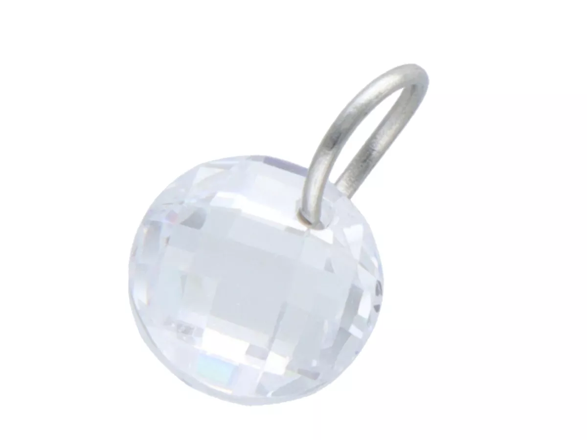 P5T23 ZAWIESZKA OZDOBNA Z KRYSZTAŁKÓW I STALI CHIRURGICZNEJ - 1 SZTUKA