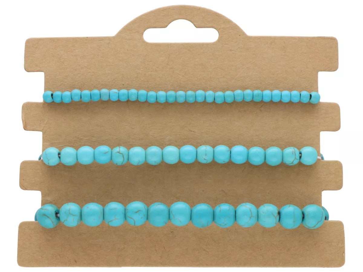 R4T92 ZESTAW BRANSOLETEK TURKUS KULE