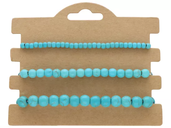 R4T92 ZESTAW BRANSOLETEK TURKUS KULE