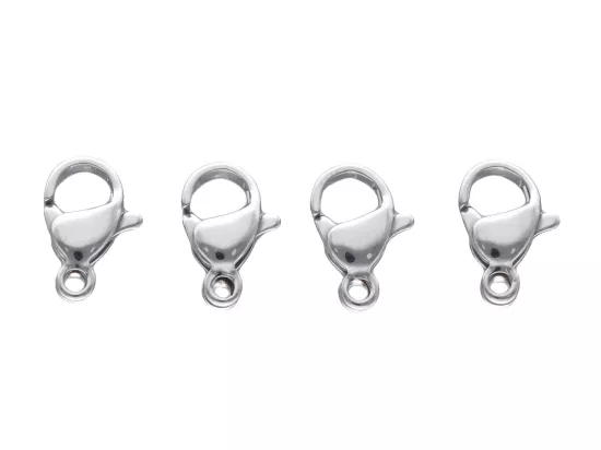 P5U38 ZAPIĘCIE KARABIŃCZYK STAL CHIRURGICZNA 10 mm - 4 SZTUKI