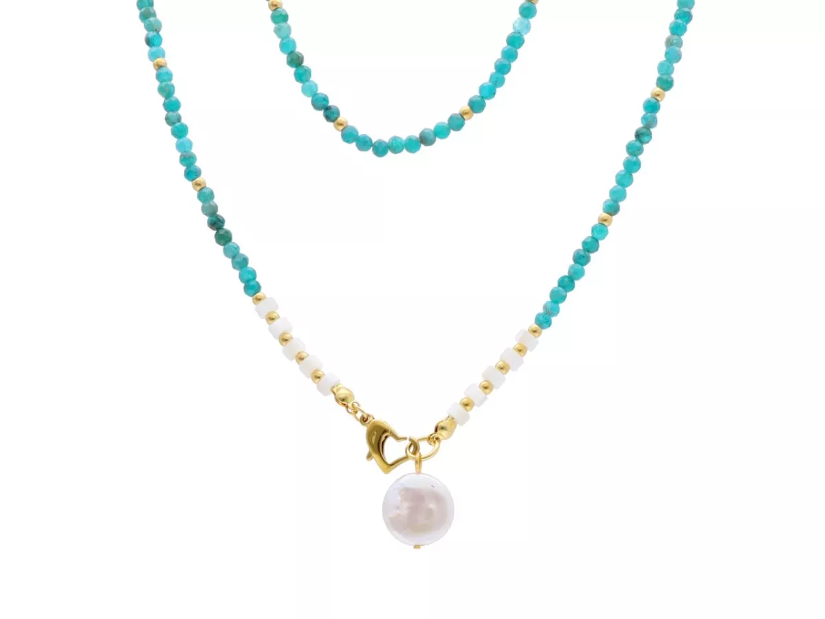 N3M32 NASZYJNIK APATYT I MASA PERŁOWA