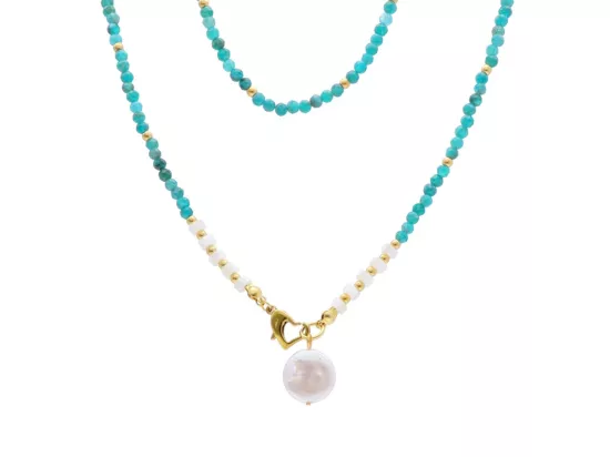 N3M32 NASZYJNIK APATYT I MASA PERŁOWA