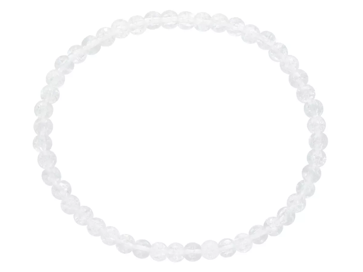 R5A67 BRANSOLETKA KRYSZTAŁ LODOWY KULE 4,5 mm