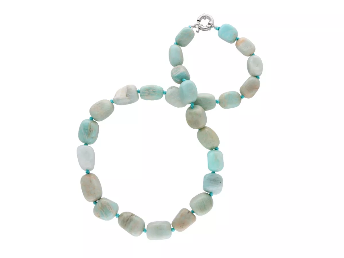 N3K81 NASZYJNIK AMAZONIT BRYŁKI