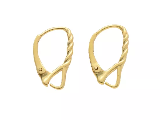 P3L04 BIGLE ANGIELSKIE SREBRO 925 POZŁACANE - 1 PARA