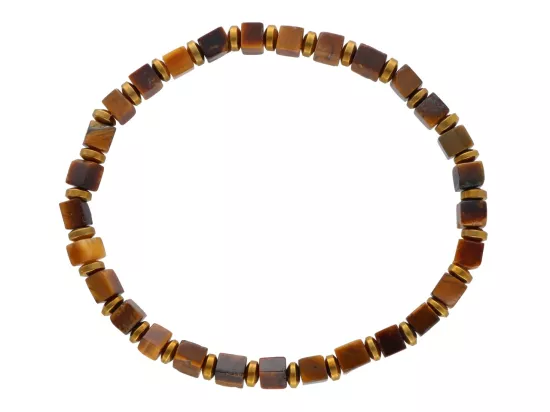 R4O73 BRANSOLETKA TYGRYSIE OKO I HEMATYT