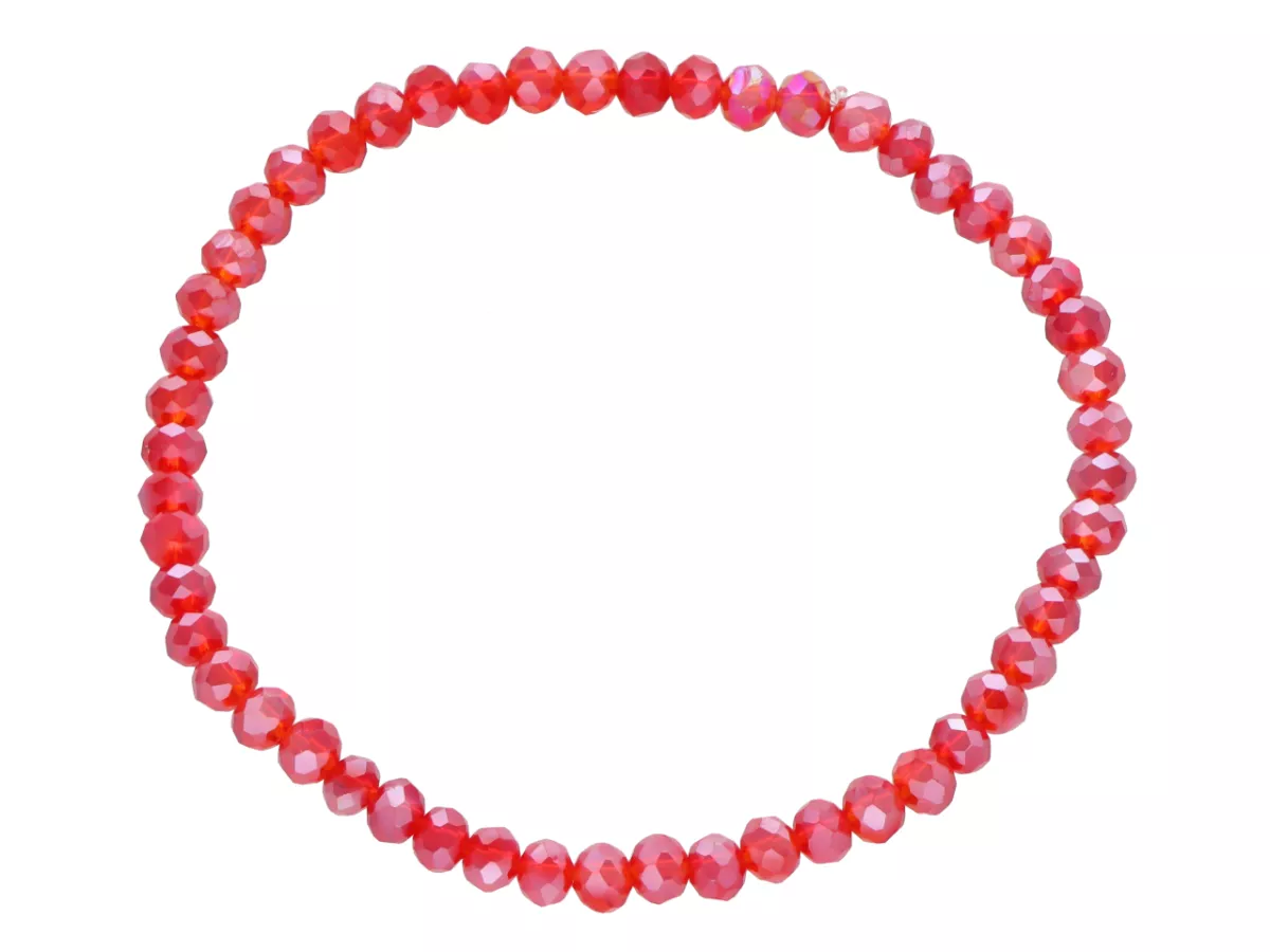 R4F57 BRANSOLETKA KRYSZTAŁKI 4,5 mm NA GUMCE