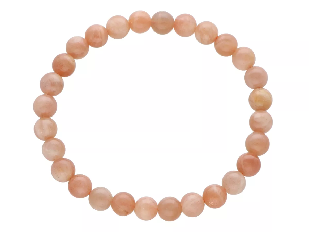 R4J13 BRANSOLETKA KAMIEŃ SŁONECZNY KULE 6,5 mm