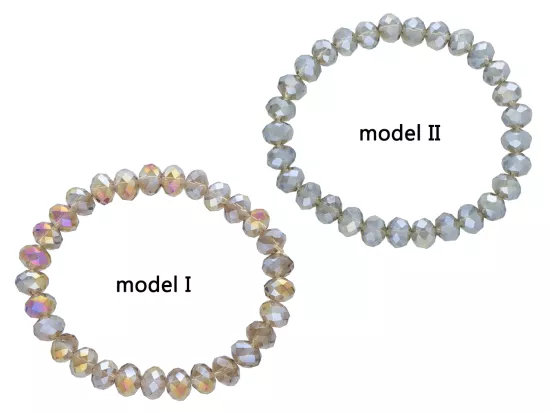 R1S88 BRANSOLETKA KRYSZTAŁKI NA GUMCE 8 mm