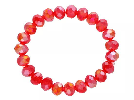 R4G94 BRANSOLETKA KRYSZTAŁKI 10 mm NA GUMCE