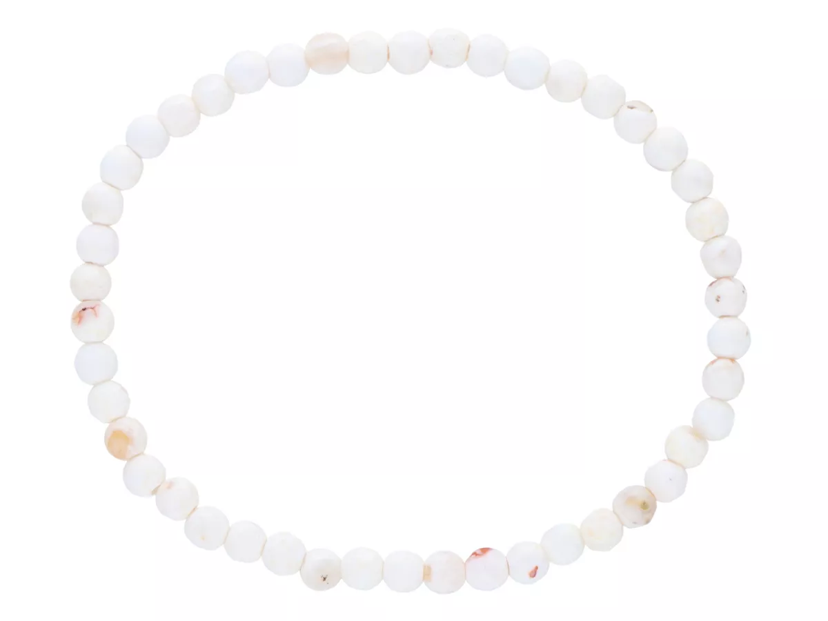 R5D54 BRANSOLETKA AGAT KULE FASETOWANE 4 mm