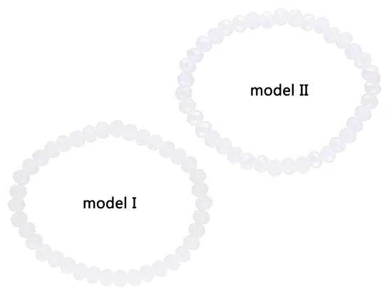 R1O98 BRANSOLETKA KRYSZTAŁKI 6 mm NA GUMCE