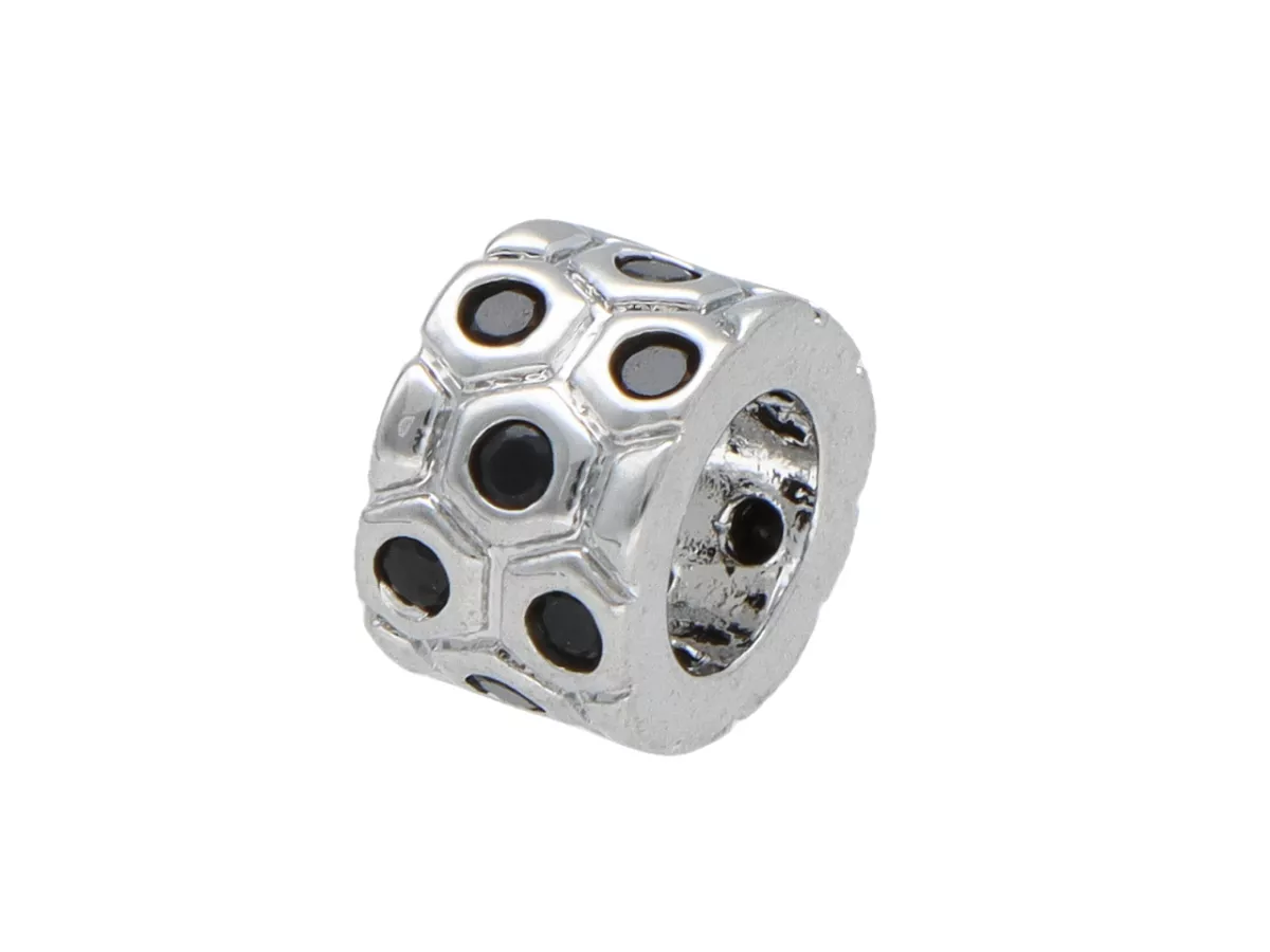 P5U83 PRZEKŁADKA OZDOBNA Z MIEDZI Z CYRKONIAMI - 1 SZTUKA