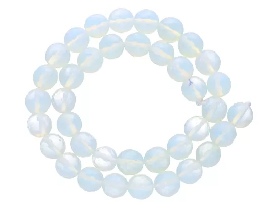 K5P58 OPAL KULE FASETOWANE 9,5 mm - 1 SZNUR