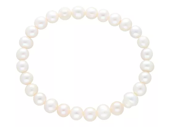 R2R57 BRANSOLETKA PERŁY NATURALNE NA GUMCE
