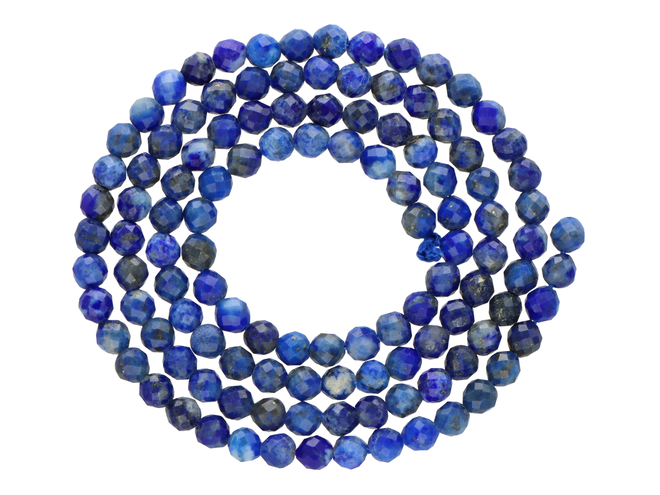 K7A57 LAPIS LAZULI KULE FASETOWANE 3 mm - 1 SZNUR