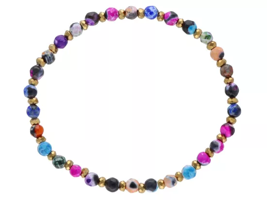 R5B26 BRANSOLETKA AGAT I HEMATYT