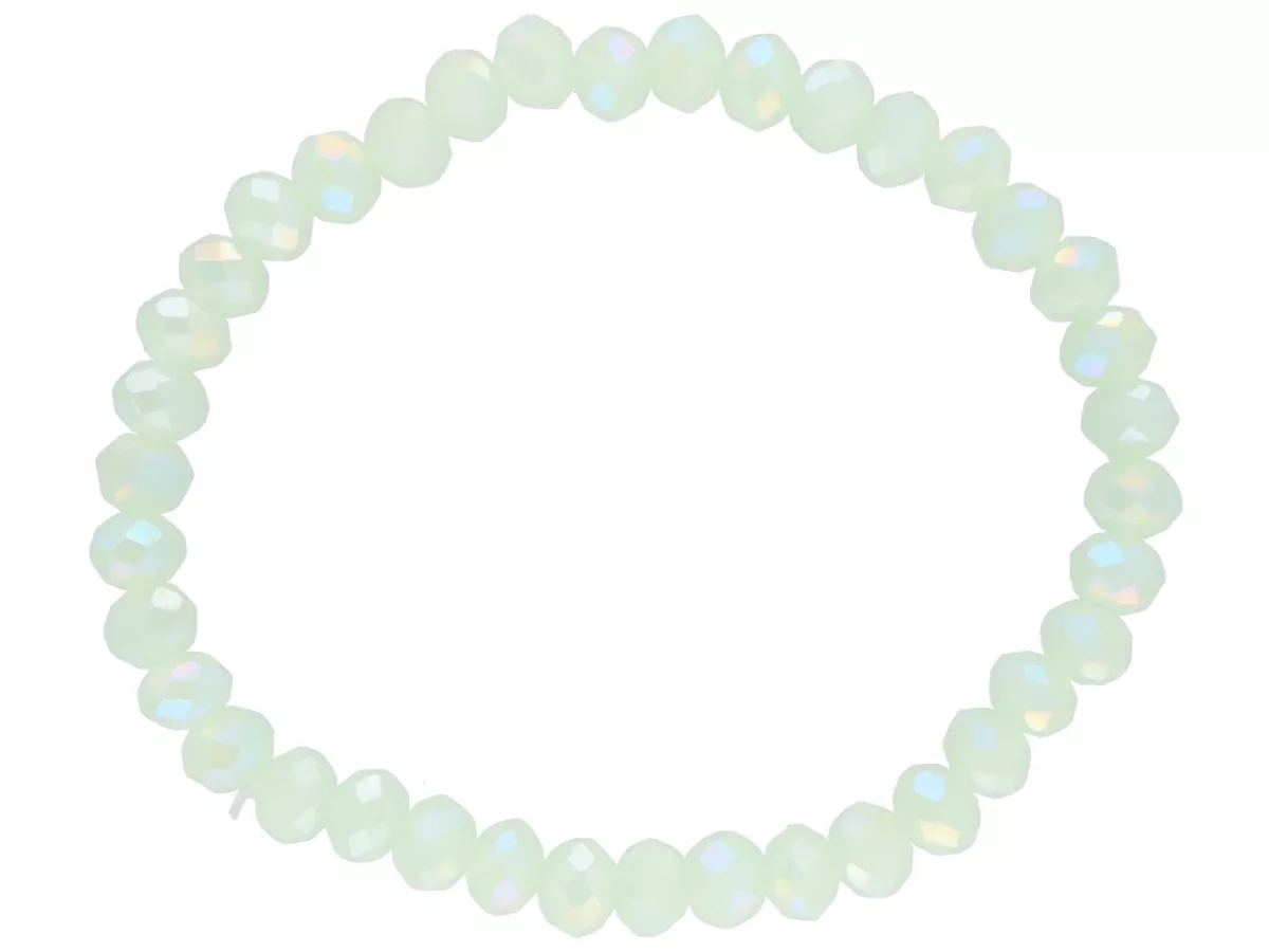 R1P04 BRANSOLETKA KRYSZTAŁKI 6 mm NA GUMCE