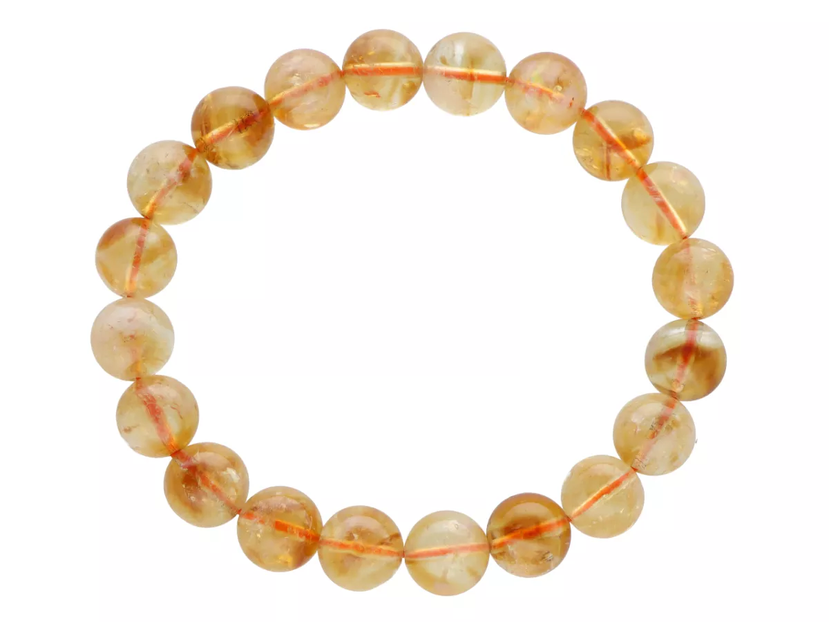 R4H42 BRANSOLETKA CYTRYN KULE 10,5 mm