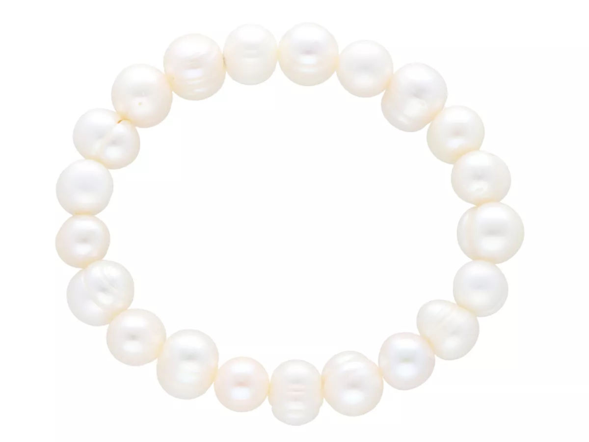 R2P40 BRANSOLETKA PERŁY NATURALNE NA GUMCE