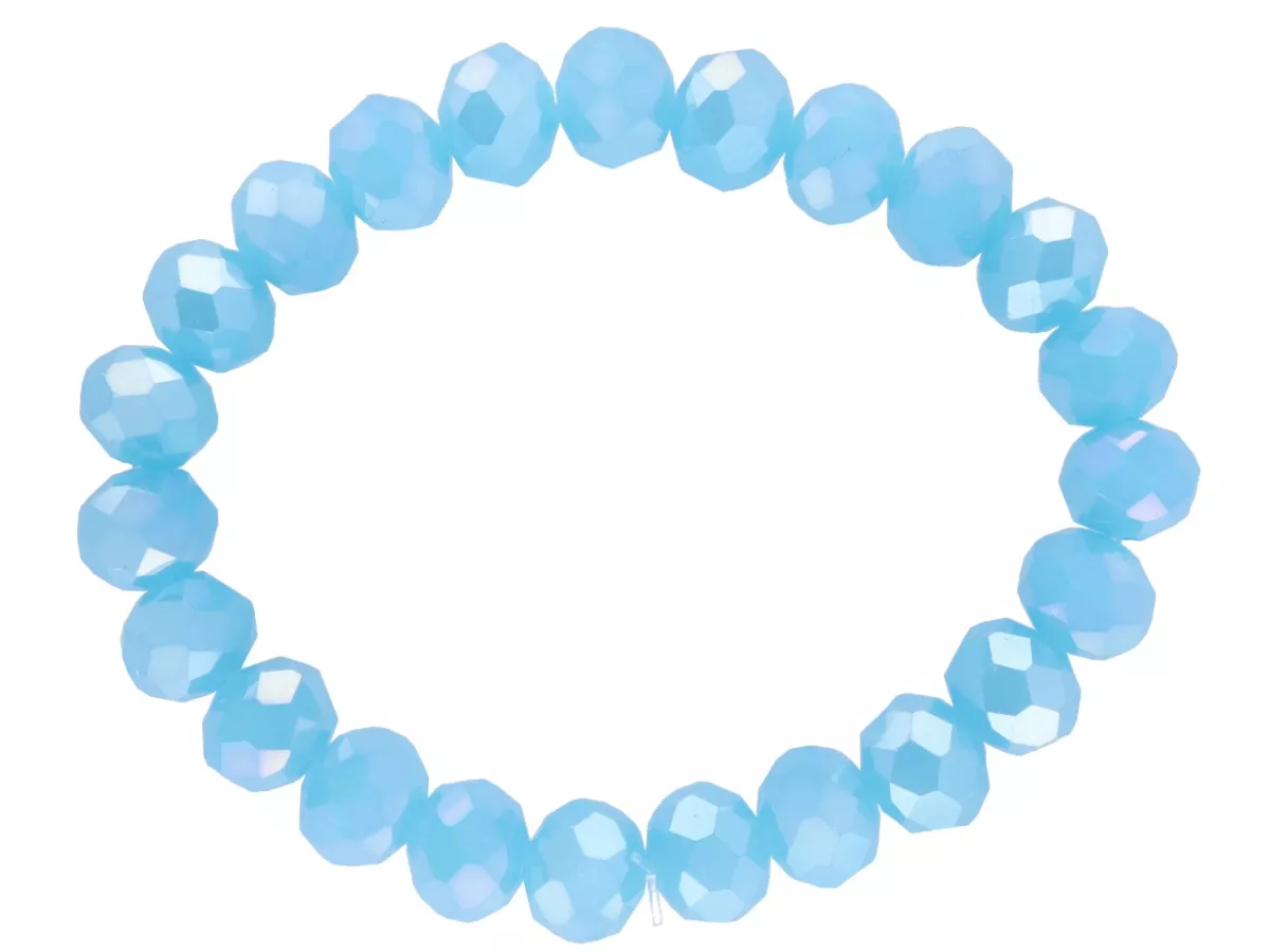 R2B42 BRANSOLETKA KRYSZTAŁKI 10 mm NA GUMCE