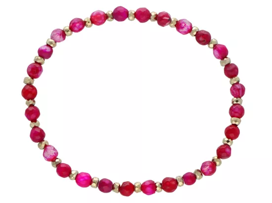 R5B18 BRANSOLETKA AGAT I HEMATYT