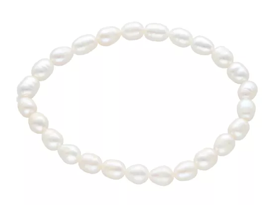 R4B44 BRANSOLETKA PERŁY NATURALNE NA GUMCE