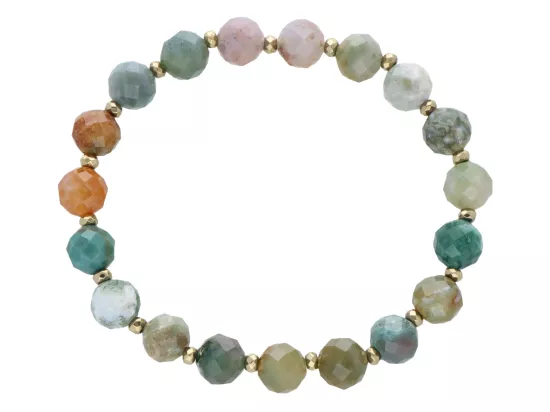 R5B88 BRANSOLETKA AGAT INDYJSKI I HEMATYT