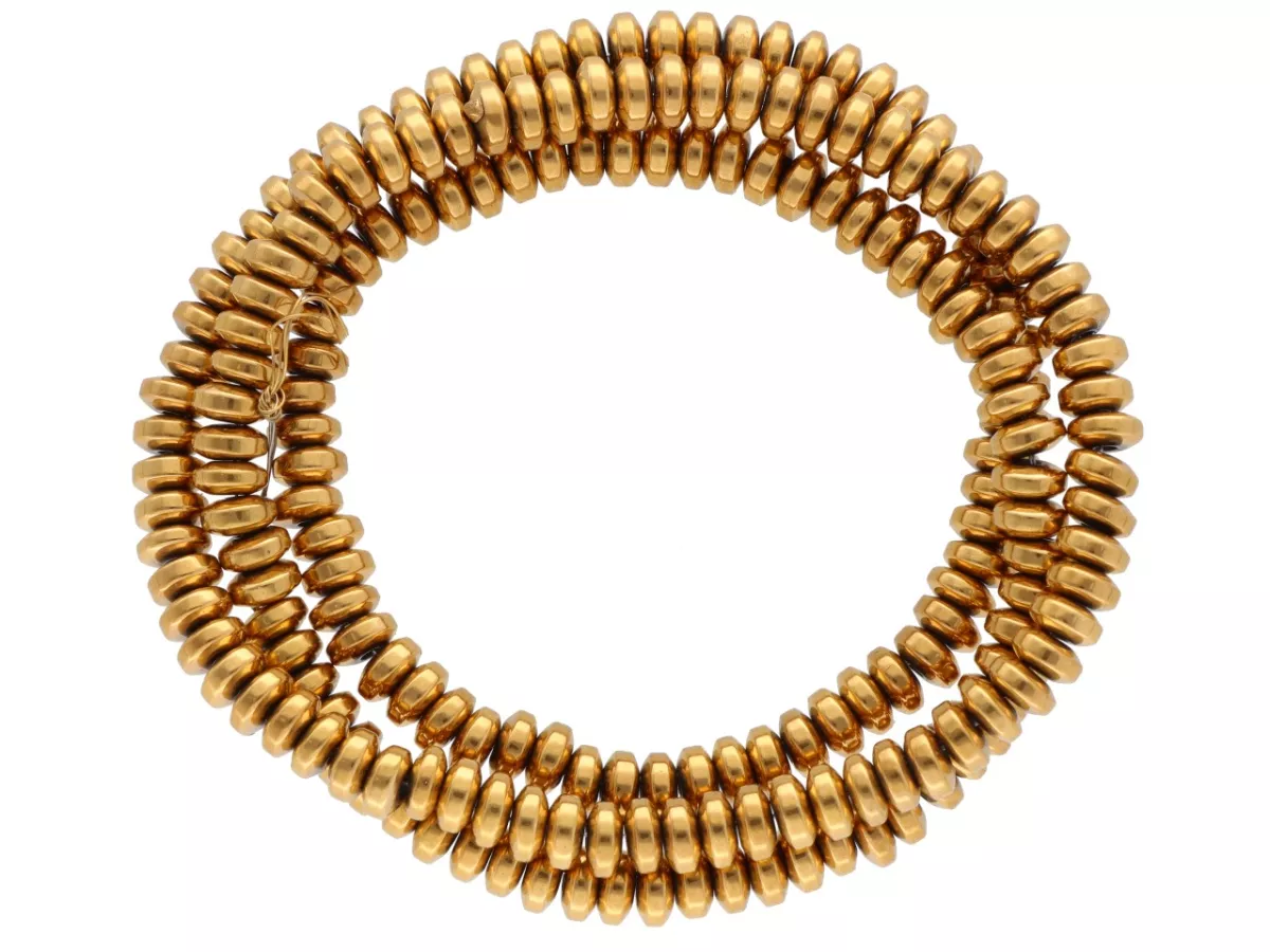 K7P23 HEMATYT MIODOWY OPONKI 4/2 mm - 1 SZNUR