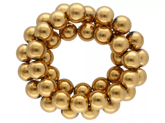 K7O68 HEMATYT MIODOWY KULE 10 mm - 1 SZNUR