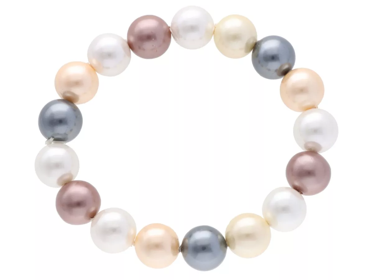 R2W27 BRANSOLETKA PERŁA MAJORKA KULE 12 mm