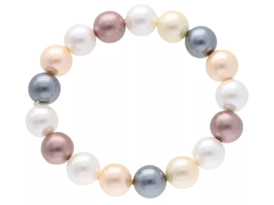 R2W27 BRANSOLETKA PERŁA MAJORKA KULE 12 mm