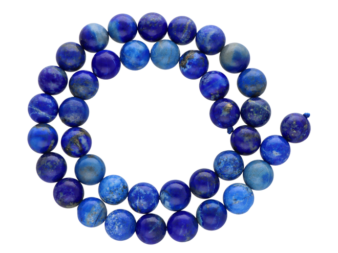 K7I38 LAPIS LAZULI KULE 10,5 mm - 1 SZNUR