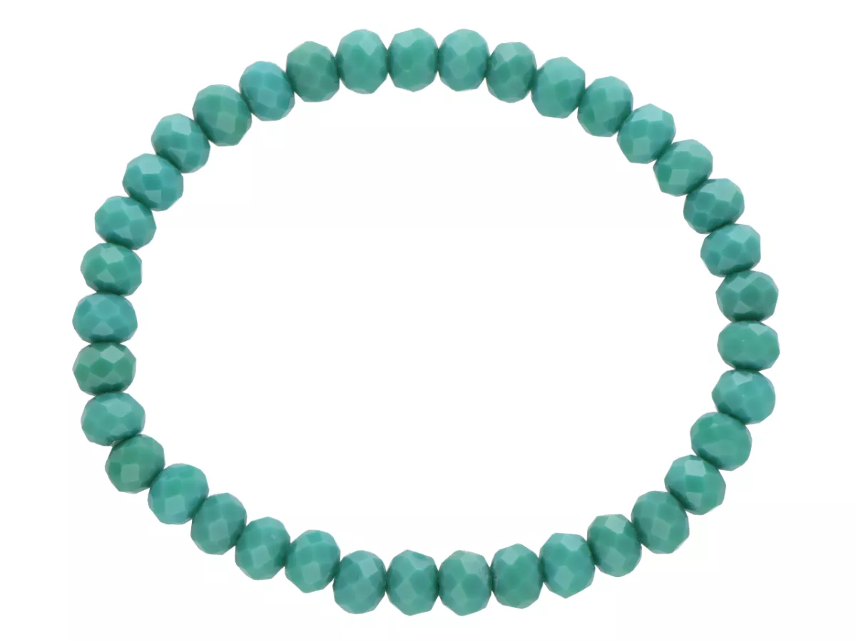 R2J21 BRANSOLETKA KRYSZTAŁKI 6 mm NA GUMCE