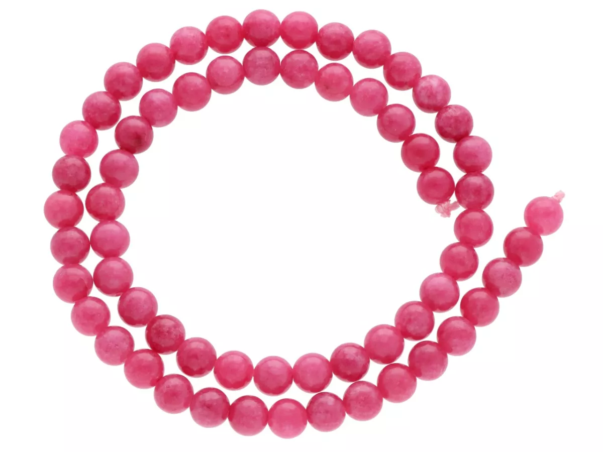 K6Y77 RODONIT CZERWONY KULE 6,5 mm - 1 SZNUR