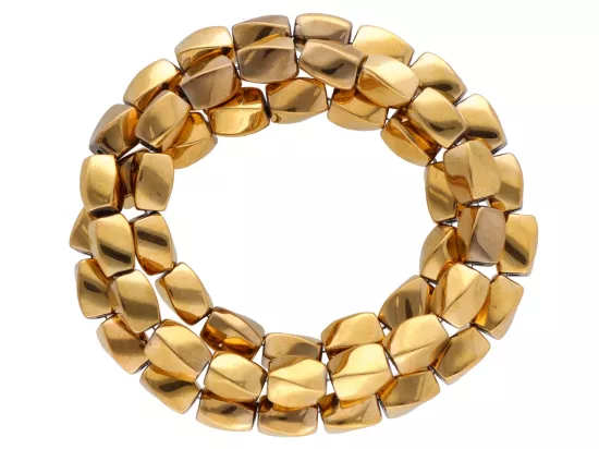 K7O89 HEMATYT MIODOWY ŁEZKI SKRĘCANE 5,5/8 mm - 1 SZNUR