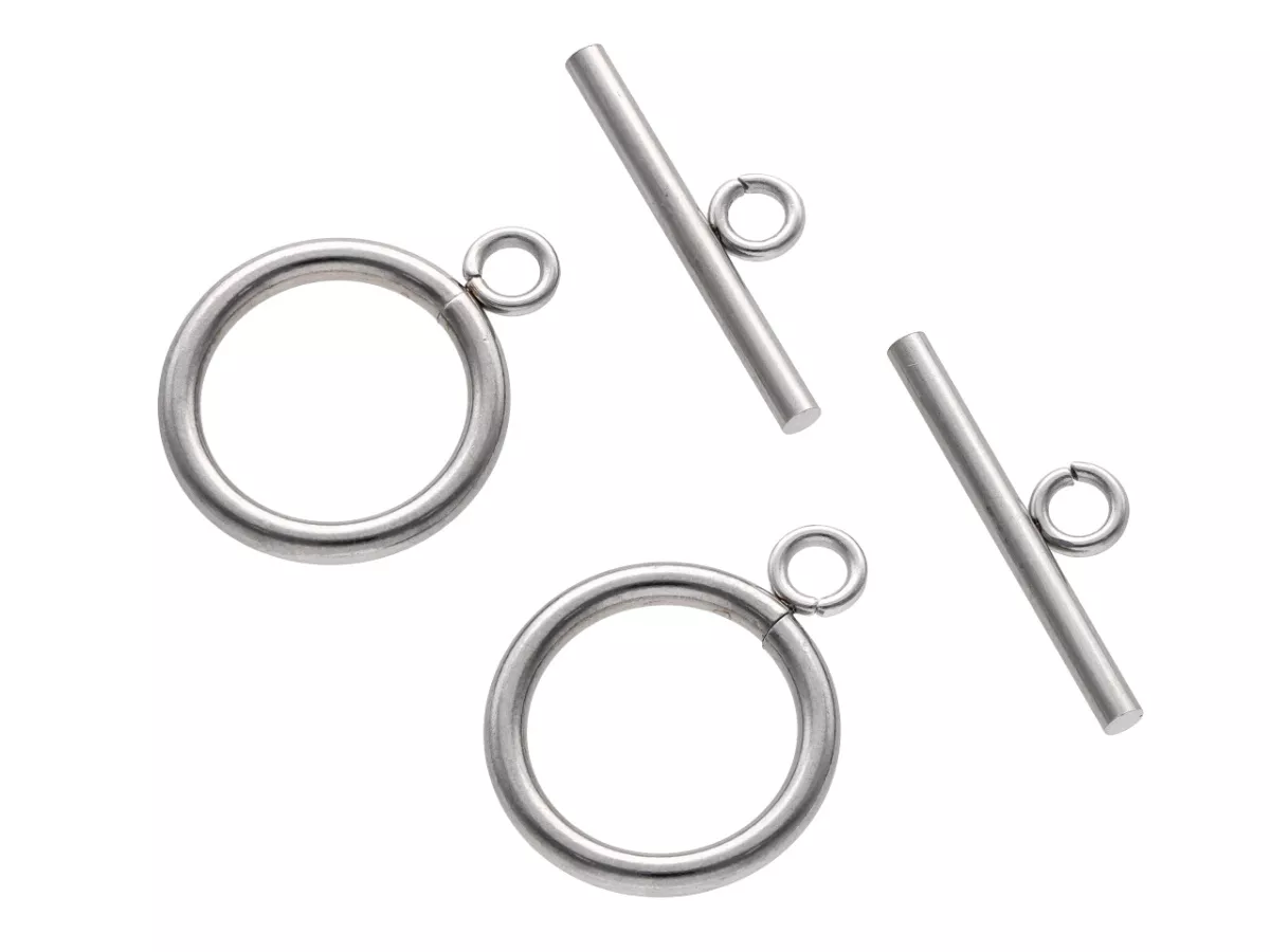 P5U18 ZAPIĘCIE OZDOBNE TOGGLE STAL CHIRURGICZNA - 2 SZTUKI