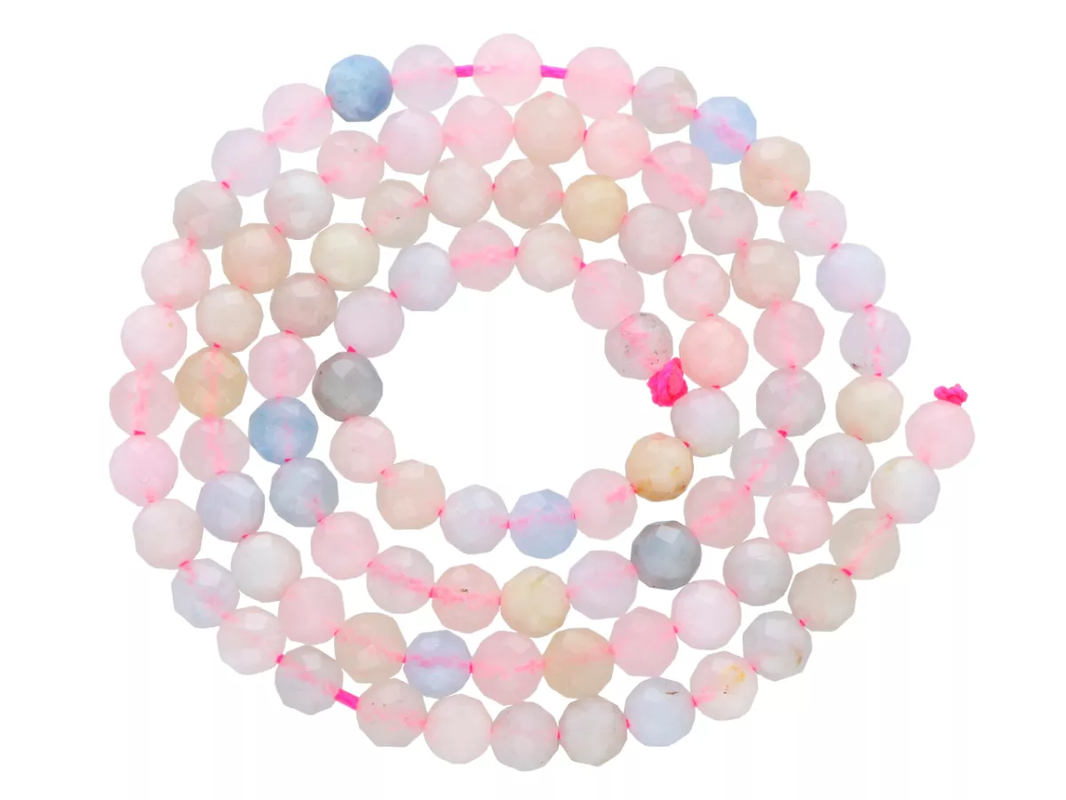 K7C33 MORGANIT KULE FASETOWANE 4,5 mm - 1 SZNUR