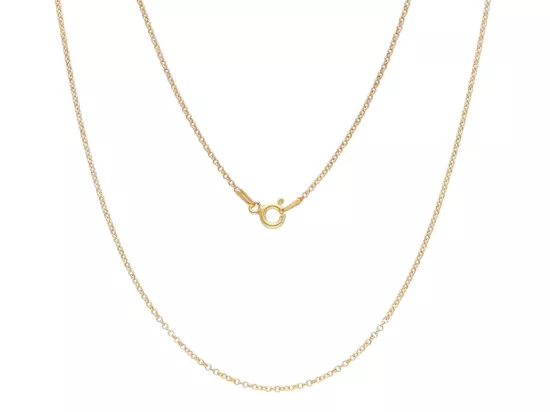 P3L18 ŁAŃCUSZEK ROLO 55 cm SREBRO 925 POZŁACANE